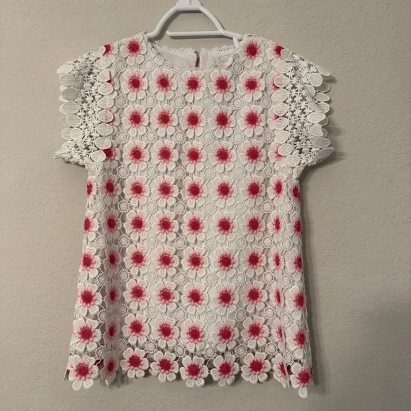 J. Crew Floral Crochet Top - Picture 3 of 5